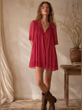 DOEN Cadenza Dress in Stargazer Lily Rose | Brand New With Tags | Small